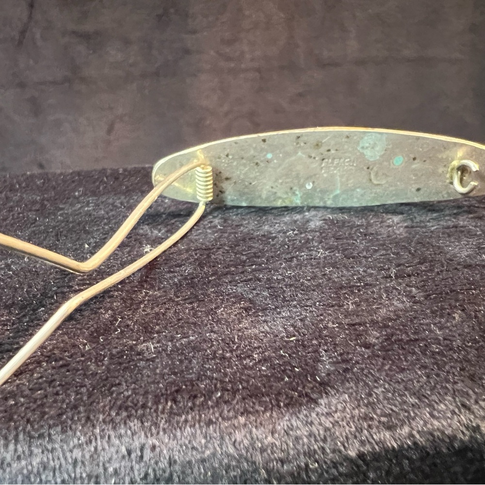 Alpaca Mexico Silver Colored Inlay Hair Barrette 3" - Picture 6 of 10